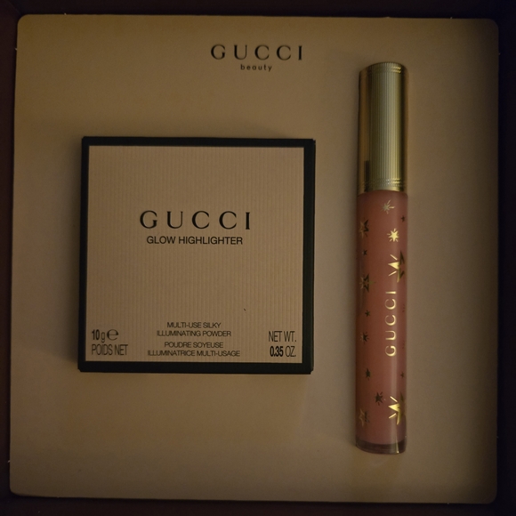 Gucci Beauty Opal Pink Highlighter &Bertha Pink Lip Gloss 2pc Set,BNIB - Picture 4 of 5